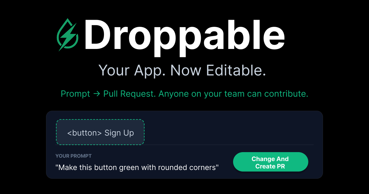 Droppable - Drop One Line of Code, Transform Your Workflow | Instant ...